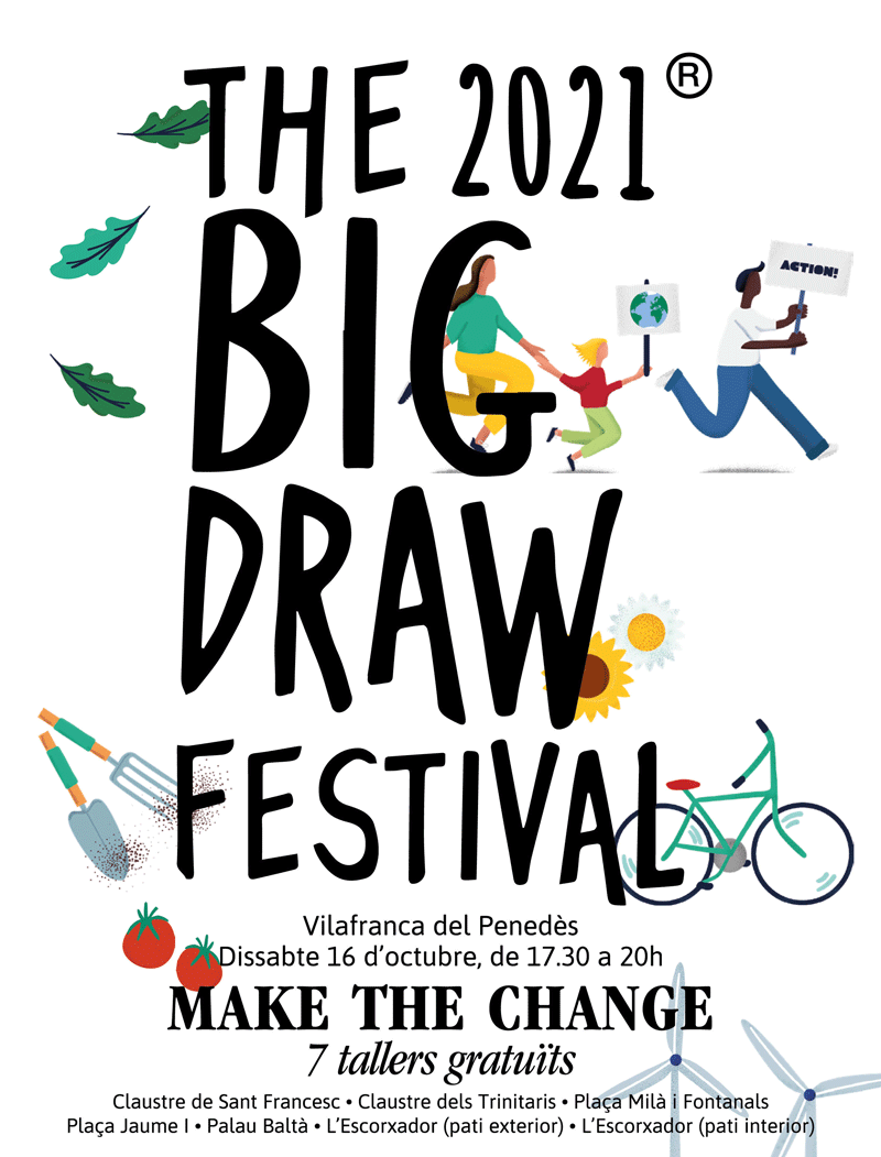 Cartell Big Draw 2021 a Vilafranca del Penedès